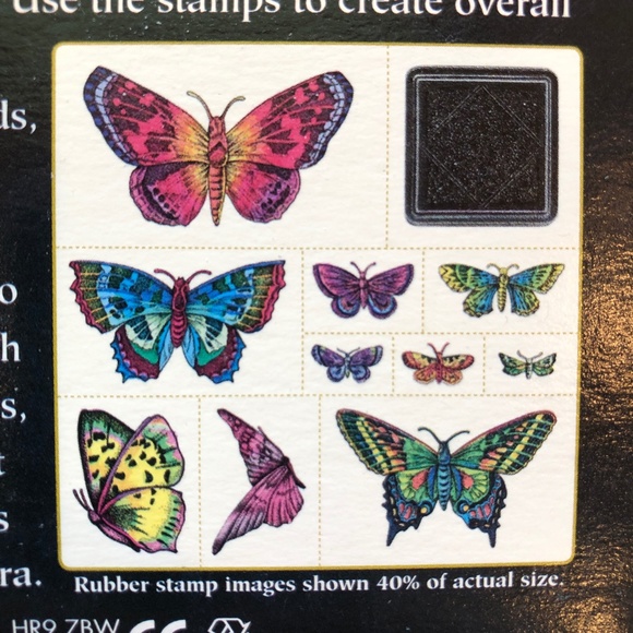 VICTORIAN BUTTERLIES Foam Rubber Stamp Set of 10 by Rubber Stampede - Picture 11 of 11